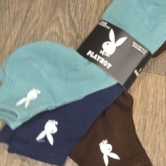Playboy Bunny Logo 3-PK Quarter Socks - Picture 2 of 5